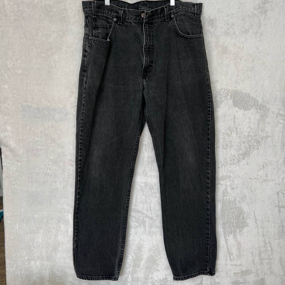 Arizona Jean Co Mens Vintage 90s Relaxed‎ Fit Faded Black Denim Jeans 36x31 USA